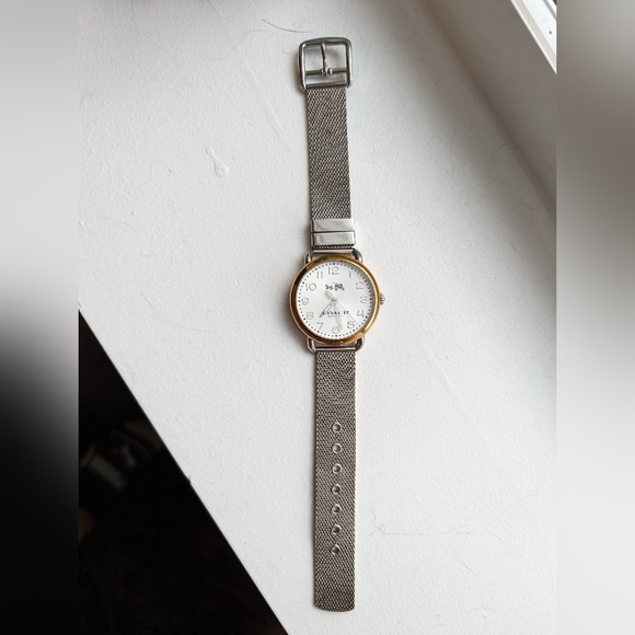 Coach Delancey Two Tone Mesh Bracelet Watch - Picture 4 of 4